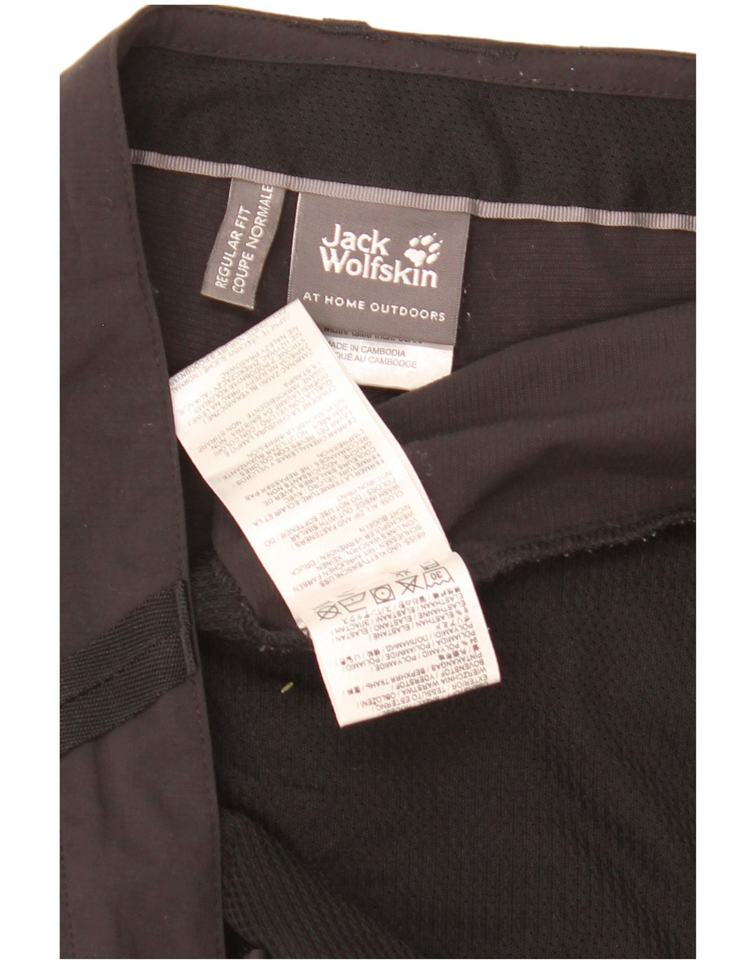 Jack Wolfskin Mens Cargo Shorts UK 46 XL W40  Black Polyamide