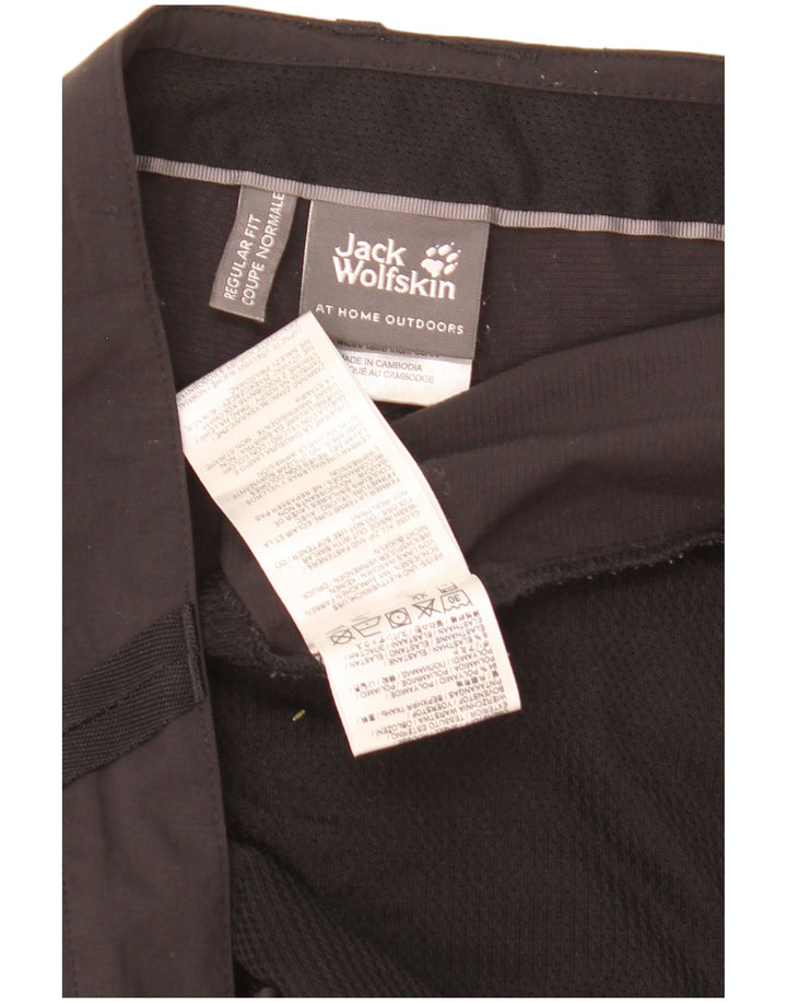 Jack Wolfskin Mens Cargo Shorts UK 46 XL W40  Black Polyamide