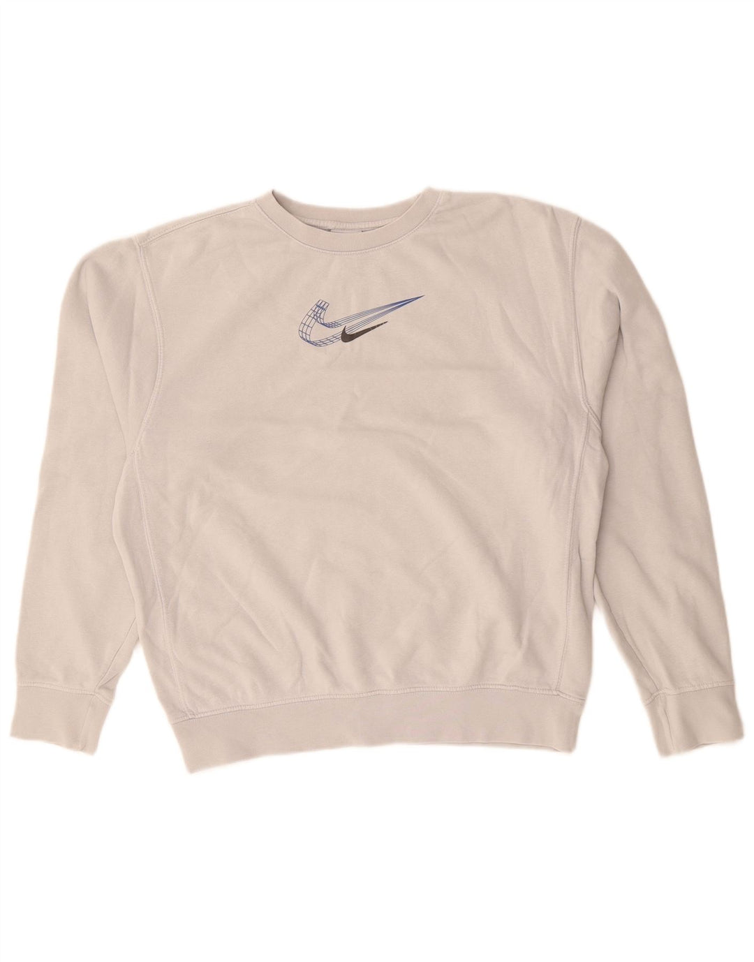 NIKE Womens Sweatshirt Jumper UK 8 Small Grey Cotton
