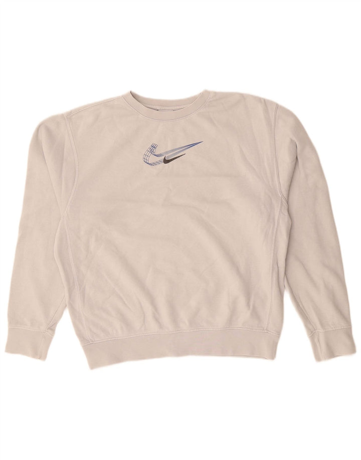 NIKE Womens Sweatshirt Jumper UK 8 Small Grey Cotton