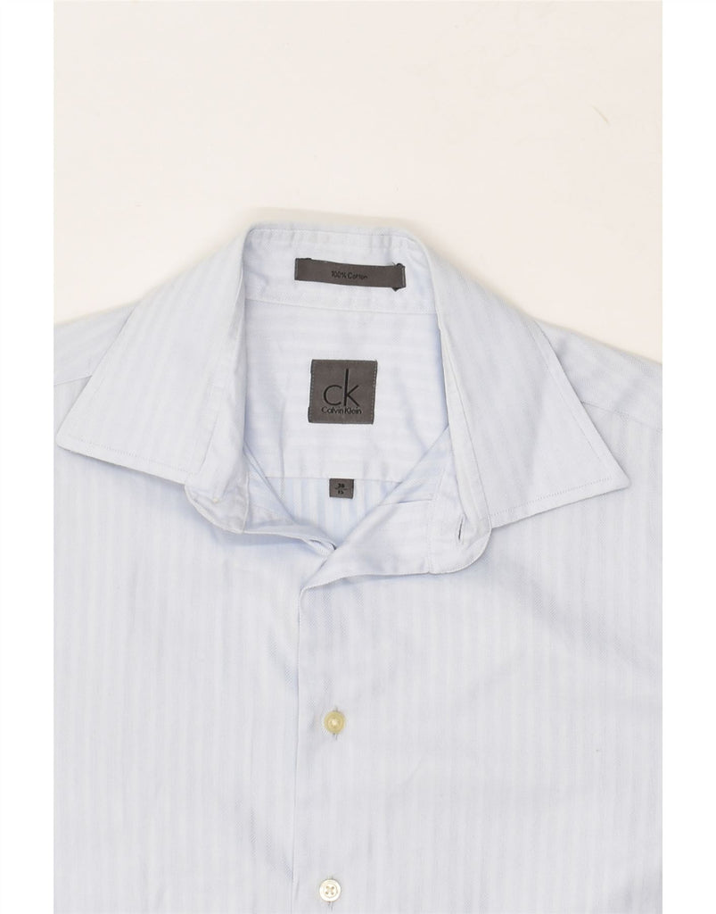 CALVIN KLEIN Mens Shirt Size 38 15 Medium Blue Cotton | Vintage Calvin Klein | Thrift | Second-Hand Calvin Klein | Used Clothing | Messina Hembry 