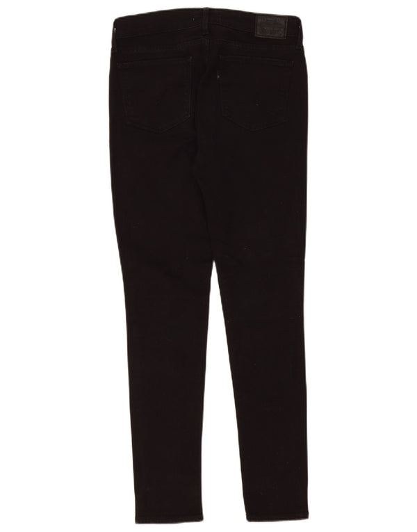 Levi's Womens 711 Skinny Jeans W28 L28 Black Cotton