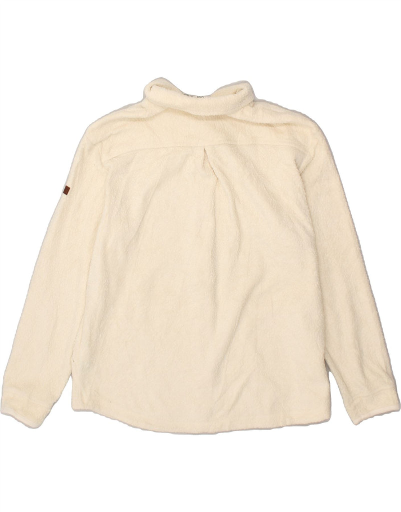 L.L.BEAN Womens Fleece Jacket UK 16 Large Beige Polyester | Vintage L.L.Bean | Thrift | Second-Hand L.L.Bean | Used Clothing | Messina Hembry 