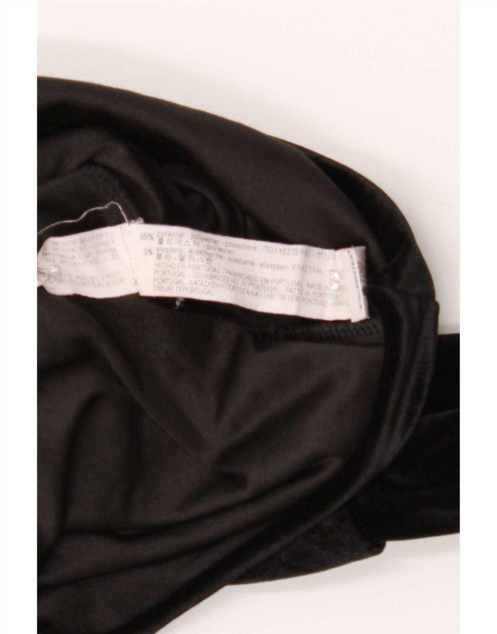 Zara Womens Long Sleeve Shift Dress UK 16 Large Black Polyester