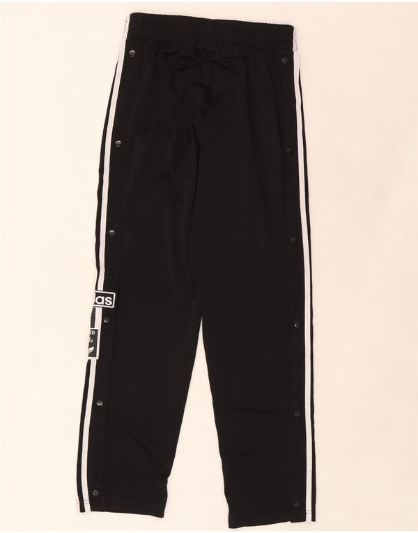 Adidas Boys Graphic Tracksuit Trousers 14-15 Years Black Polyester