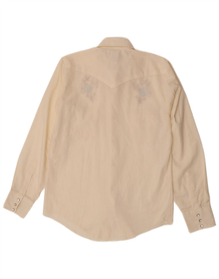 Vintage Mens Graphic Shirt Small Off White