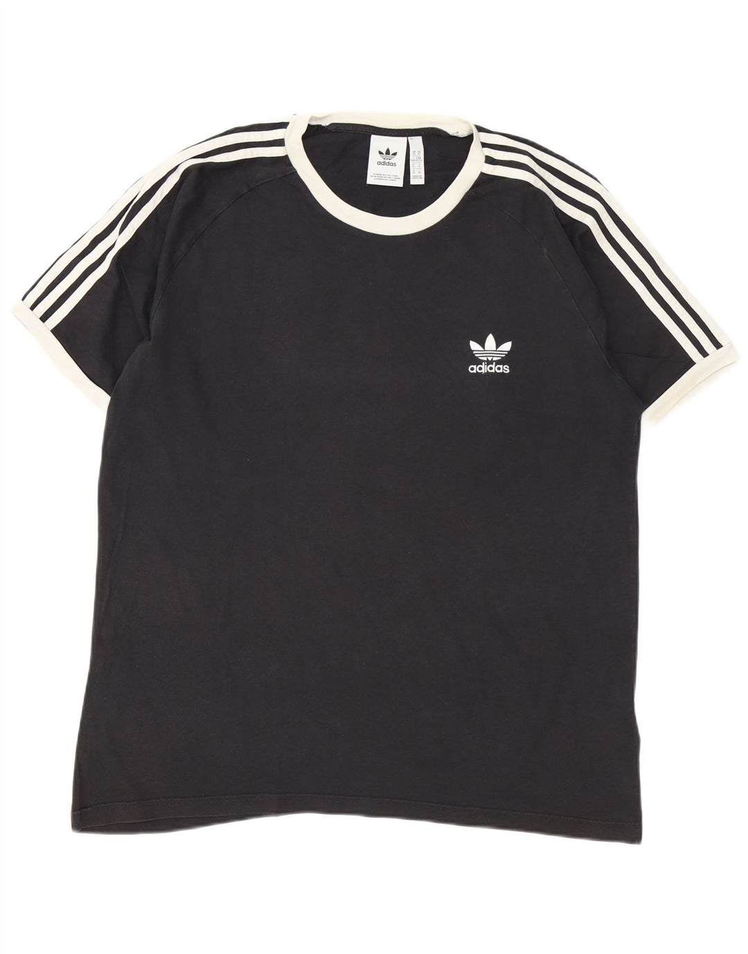 Adidas Mens T-Shirt Top XL Black Cotton
