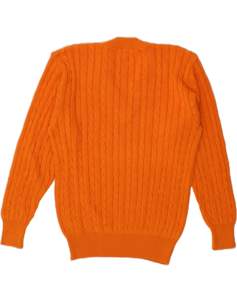 BAGARRY Mens Uomo V-Neck Jumper Sweater IT 48 Medium Orange Cotton Vintage Bagarry and Second-Hand Bagarry from Messina Hembry 