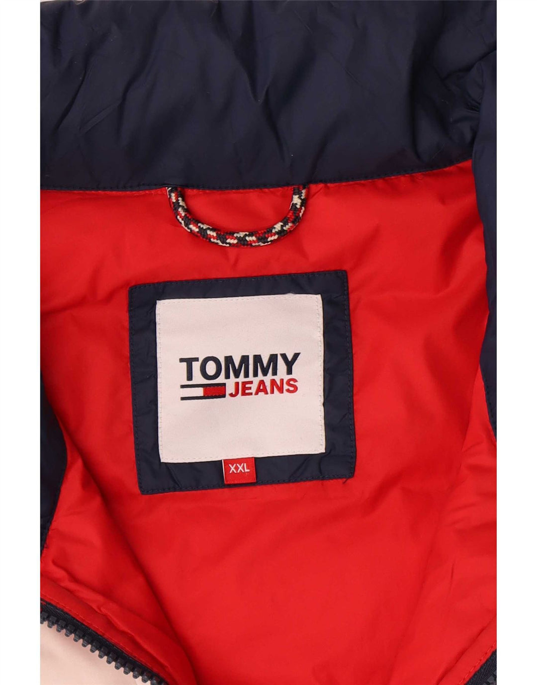 Tommy Hilfiger Mens Padded Jacket UK 44 2XL Blue Colourblock Polyamide