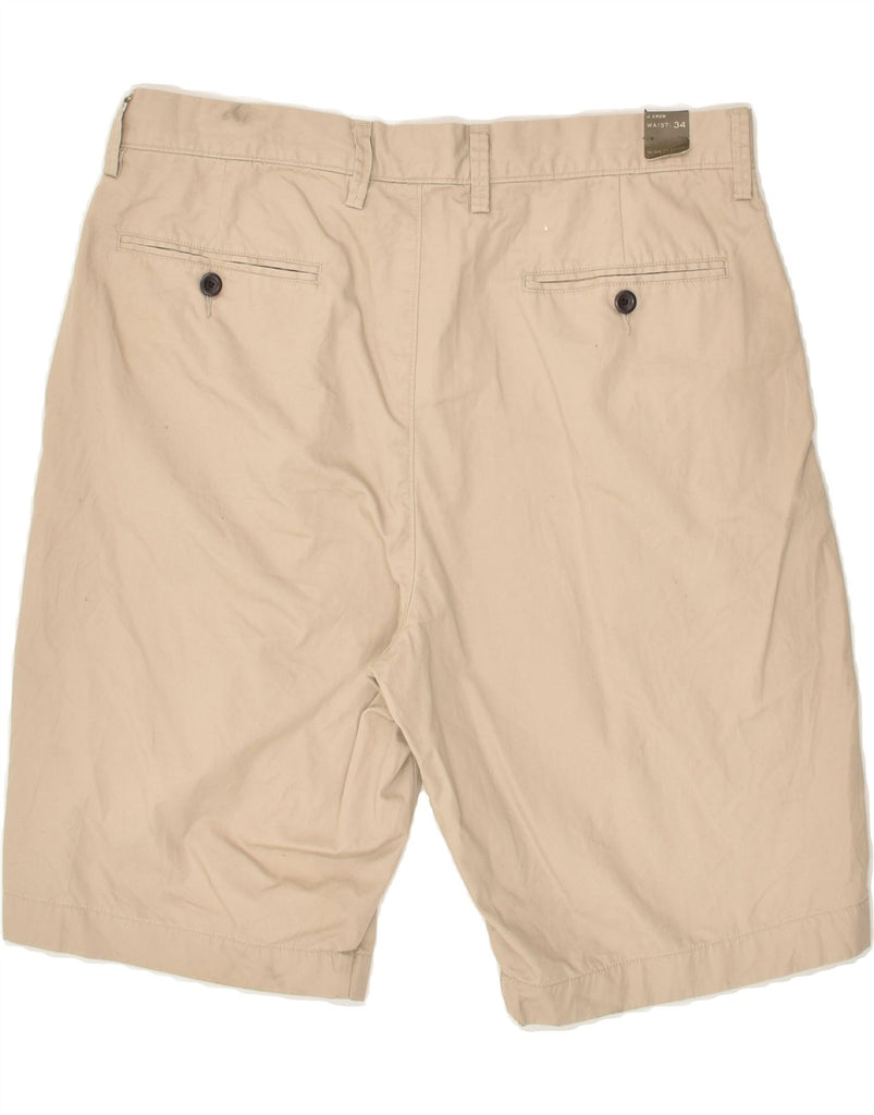 J. CREW Mens Club Chino Shorts W34 Large  Beige Cotton | Vintage J. Crew | Thrift | Second-Hand J. Crew | Used Clothing | Messina Hembry 