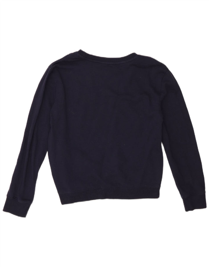 Nautica Womens Graphic Oversized Sweatshirt Jumper UK 10 Small Navy Blue