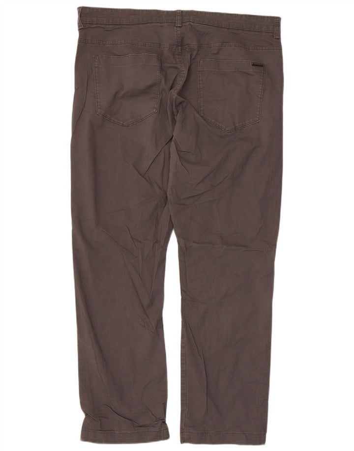 CALVIN KLEIN Mens Straight Casual Trousers W36 L30 Grey Cotton