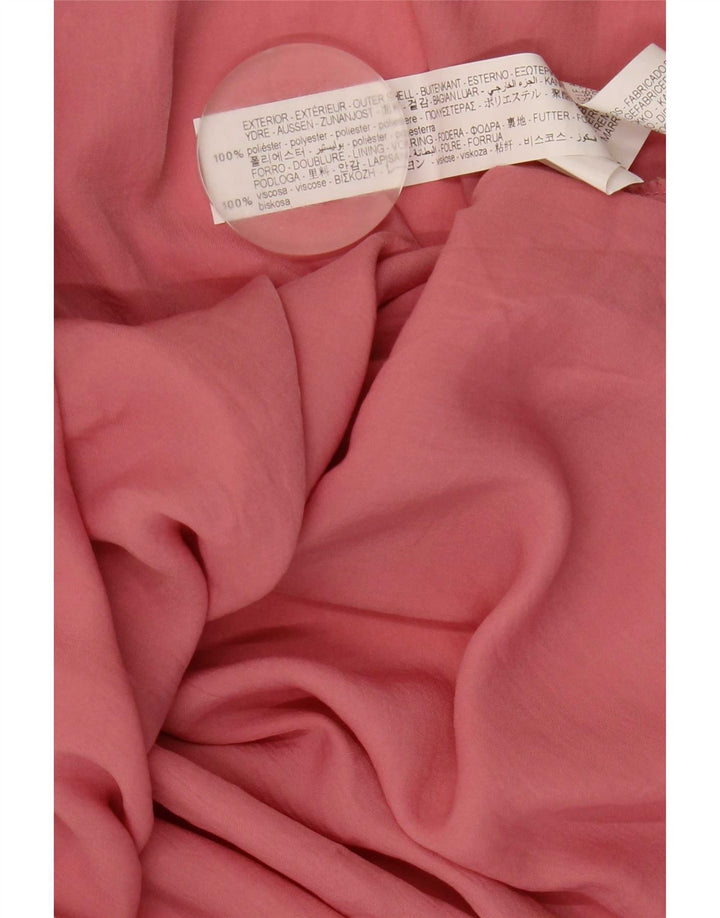 Zara Womens Maxi Halter Dress UK 12 Medium Pink Polyester