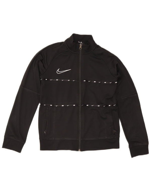 Nike Girls Graphic Tracksuit Top Jacket 10-11 Years Medium Black Striped