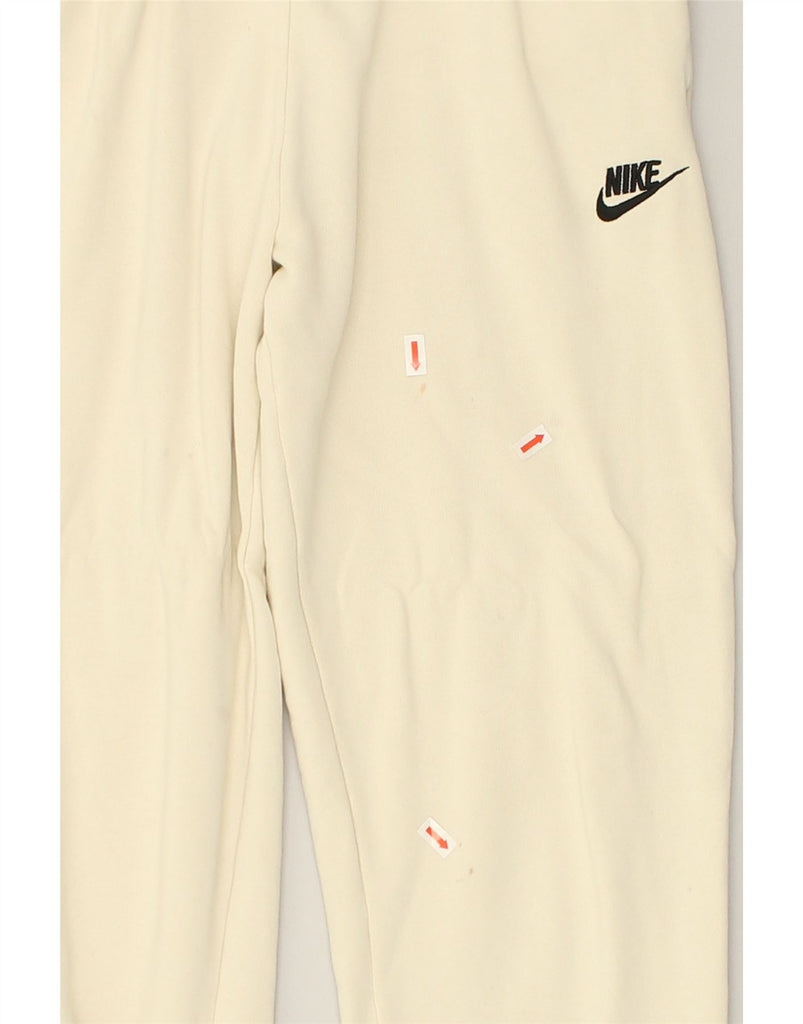 NIKE Womens Tracksuit Trousers Joggers UK 8 Small Beige Cotton | Vintage Nike | Thrift | Second-Hand Nike | Used Clothing | Messina Hembry 