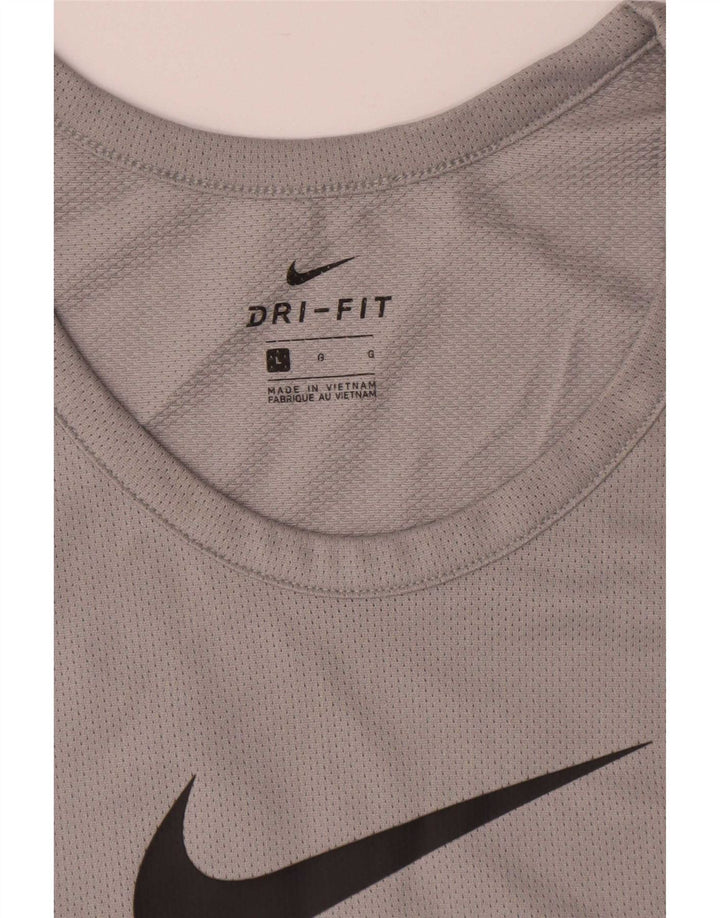 Nike Mens Dri Fit Graphic Vest Top Large Grey Polyester