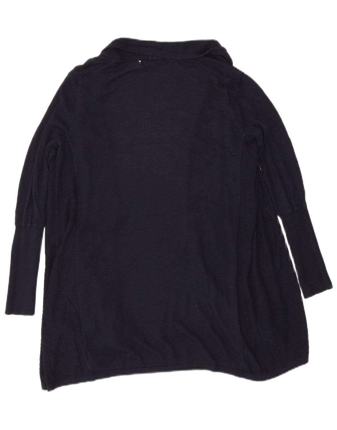Marks & Spencer Womens Open Cardigan Sweater UK 10 Small Navy Blue Acrylic