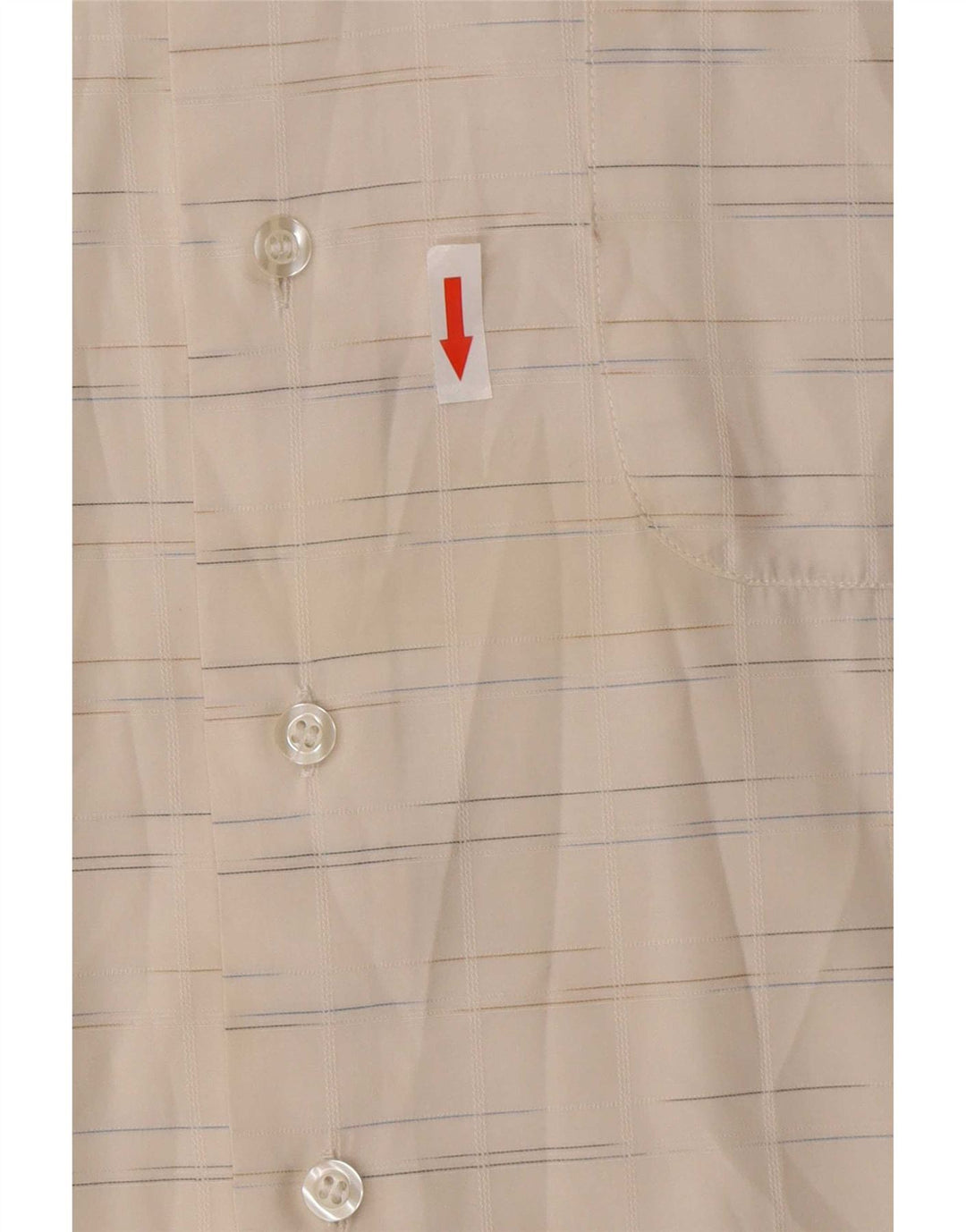 Vintage Mens Shirt Medium White Pinstripe Cotton