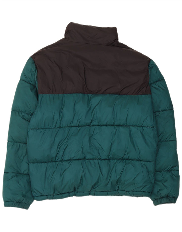 Ellesse Mens Padded Jacket UK 38 Medium Blue Colourblock Nylon