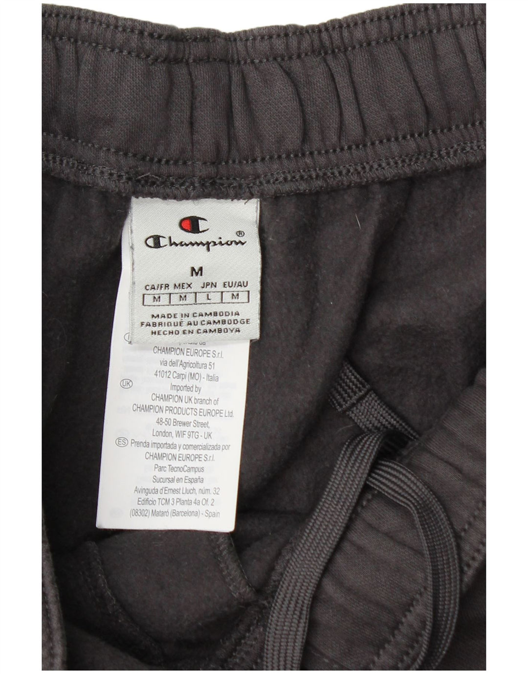 Champion Womens Graphic Tracksuit Trousers UK 14 Medium Grey Cotton