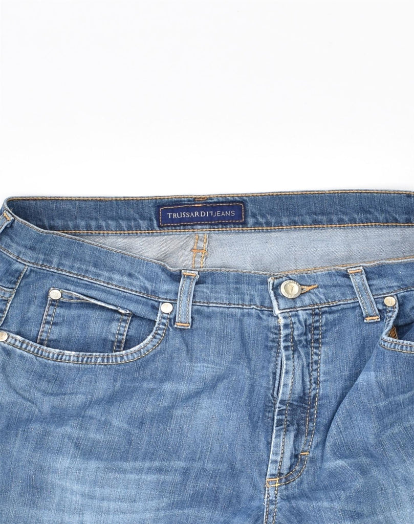 TRUSSARDI Womens Straight Jeans W32 L29  Blue Cotton | Vintage Trussardi | Thrift | Second-Hand Trussardi | Used Clothing | Messina Hembry 