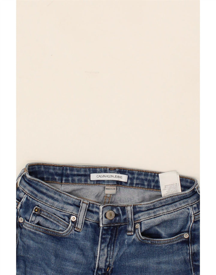 CALVIN KLEIN Womens Slim Jeans W26 L30 Blue Cotton Vintage Calvin Klein and Second-Hand Calvin Klein from Messina Hembry 