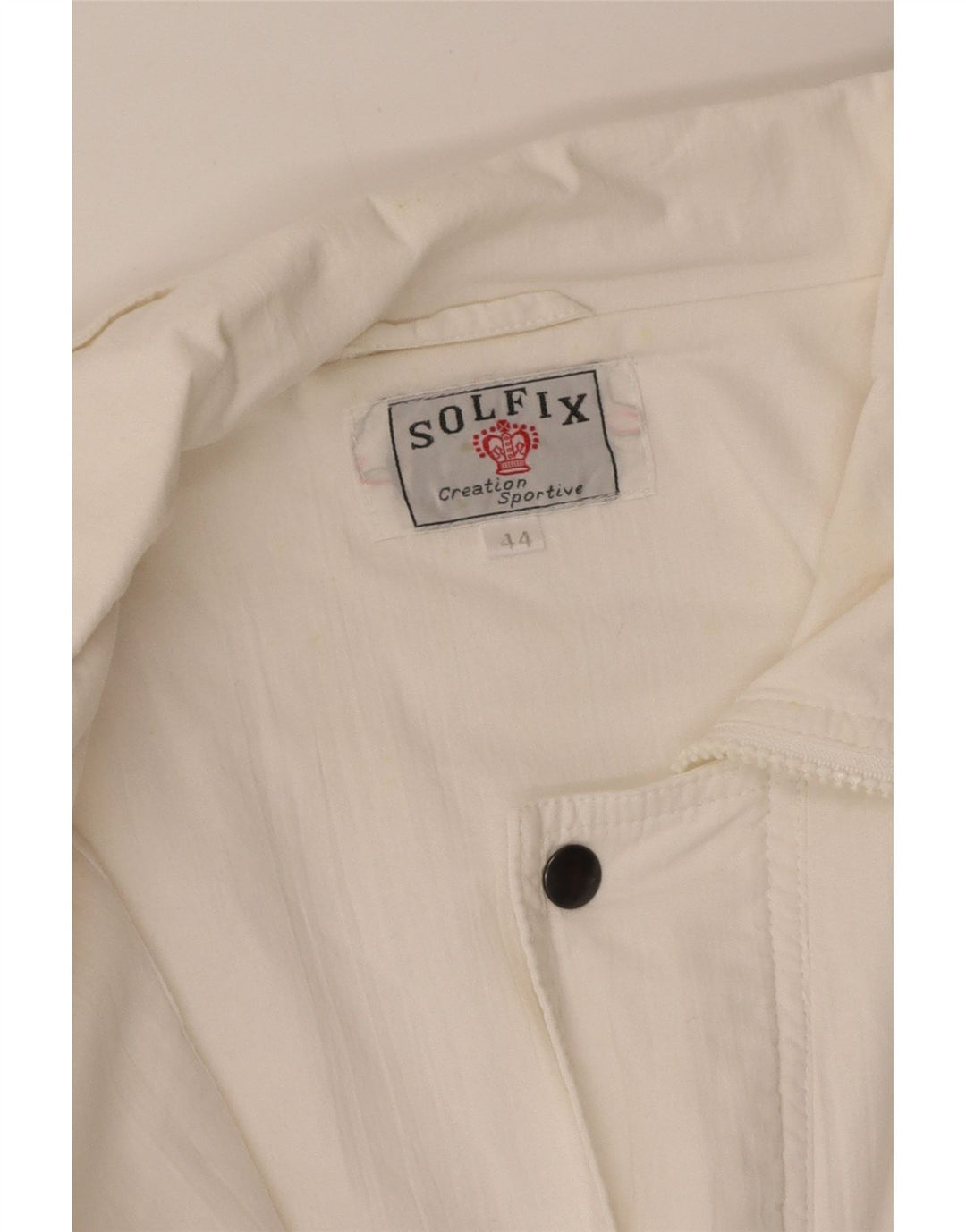 VINTAGE Womens Windbreaker Jacket EU 44 XL White