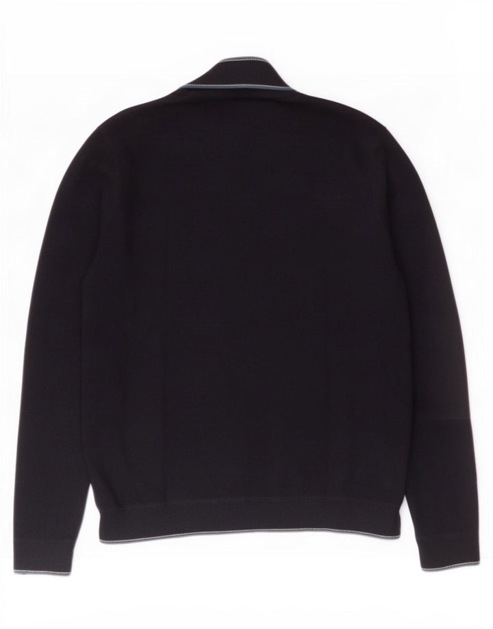 Ted Baker Mens Cardigan Sweater Size 4 Large Navy Blue Polyamide