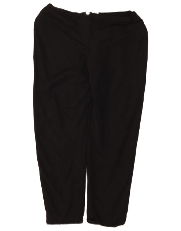 Marella Womens Slim Cropped Trousers UK 10 Small W30 L25 Black Viscose