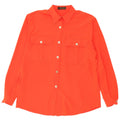 Mario Pucci Cecconi Womens Oversized Shirt Blouse IT 42 Medium Orange