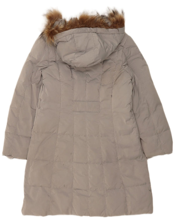 Sergio Tacchini Womens Hooded Padded Coat IT 48 XL Grey Polyester