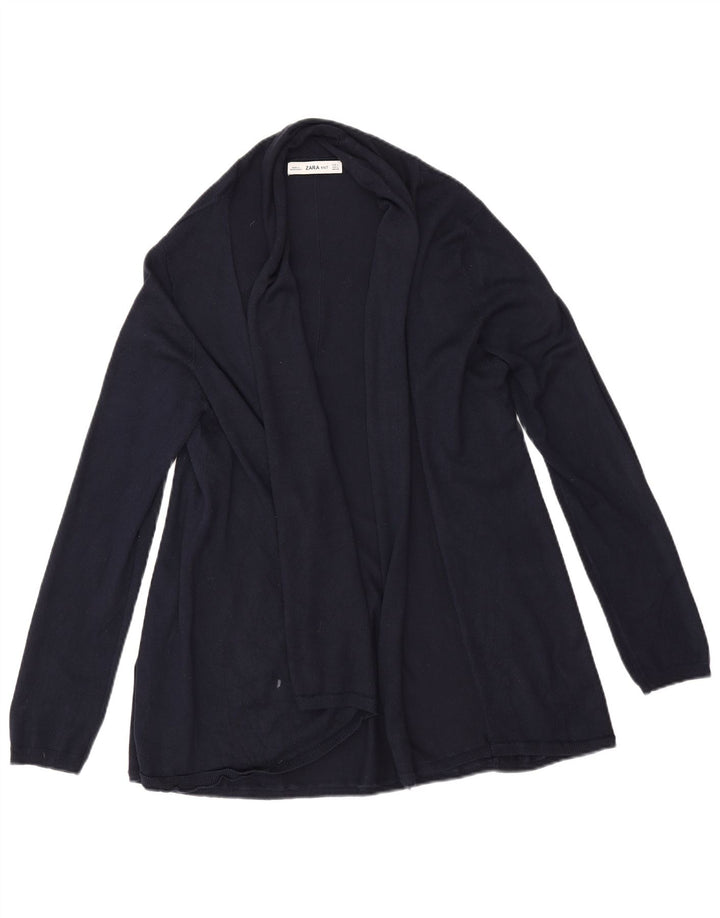 Zara Womens Open Cardigan Sweater UK 16 Large Navy Blue
