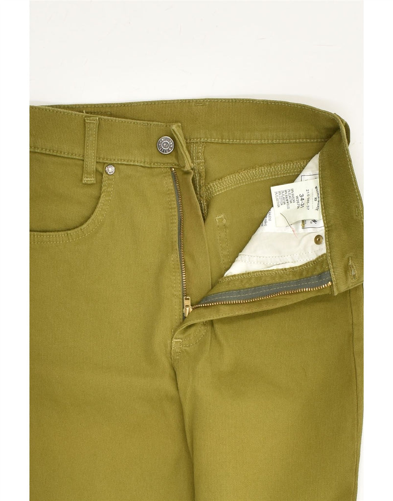 VINTAGE Womens High Waist Slim Casual Trousers W26 L27 Khaki Cotton | Vintage Vintage | Thrift | Second-Hand Vintage | Used Clothing | Messina Hembry 