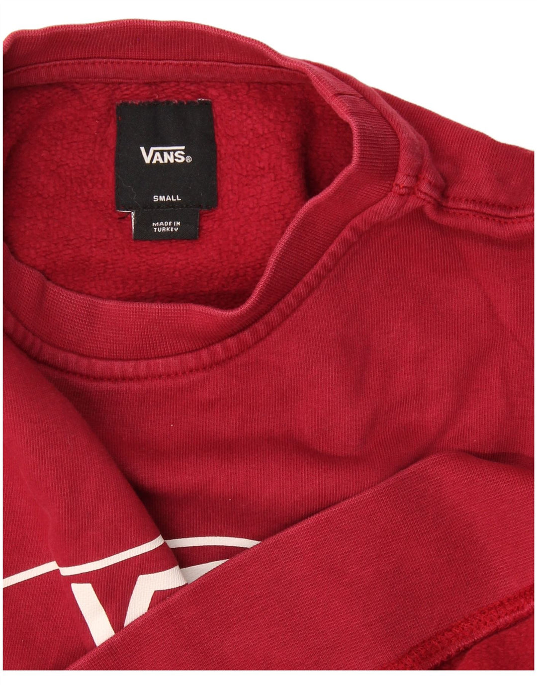 Vans Mens Graphic Sweatshirt Jumper Small Burgundy