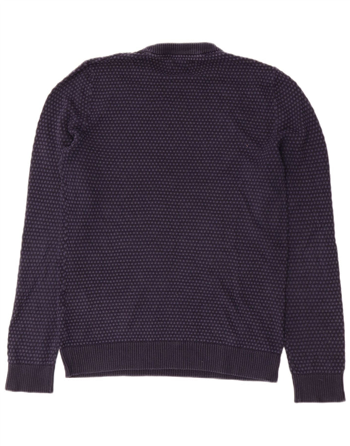 Jack & Jones Mens Crew Neck Jumper Sweater Medium Navy Blue Cotton