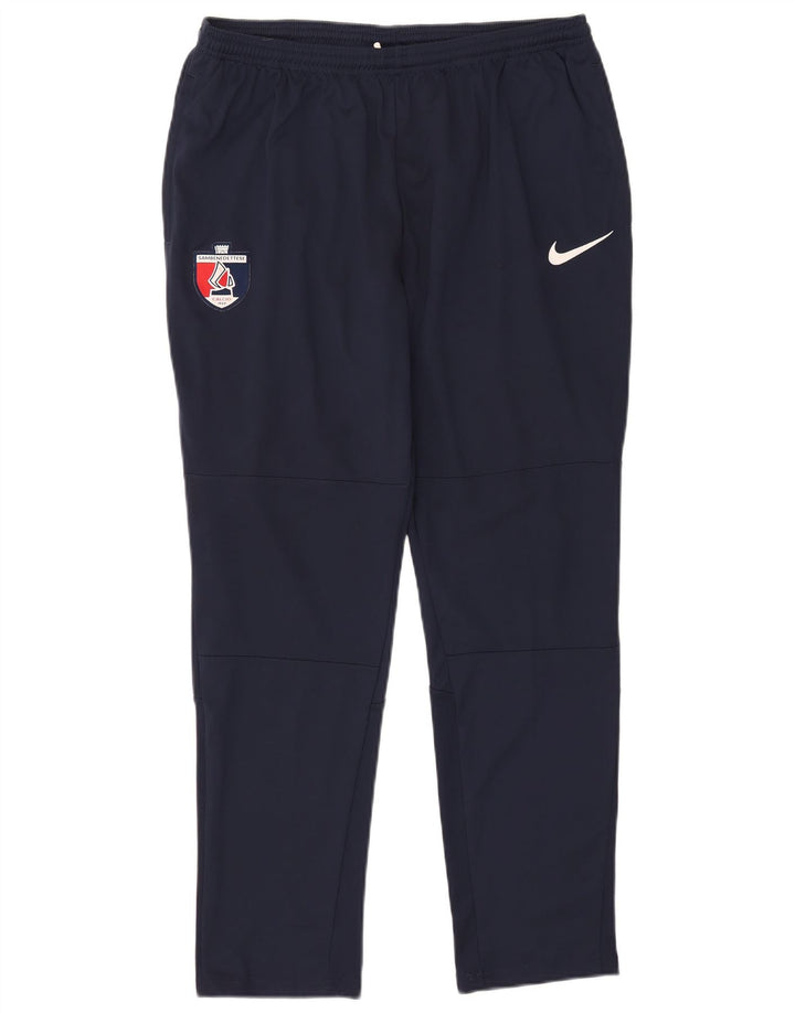 Nike Mens Dri Fit Graphic Tracksuit Trousers XL  Navy Blue Polyester