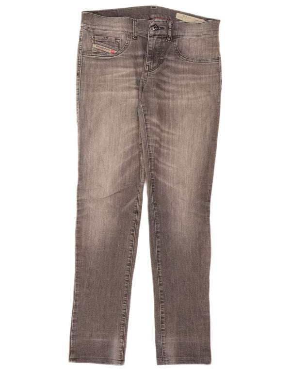 Diesel Womens Livier Skinny Jeans W29 L29 Grey Cotton