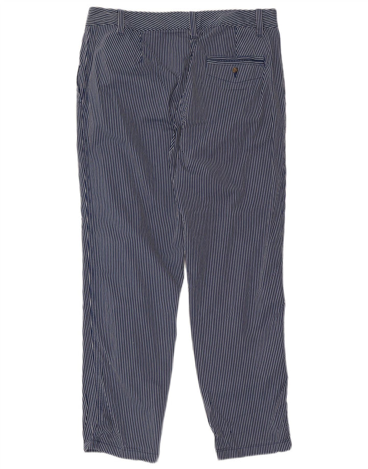MARKS & SPENCER Womens Chino Trousers UK 12 Medium W34 L27 Navy Blue