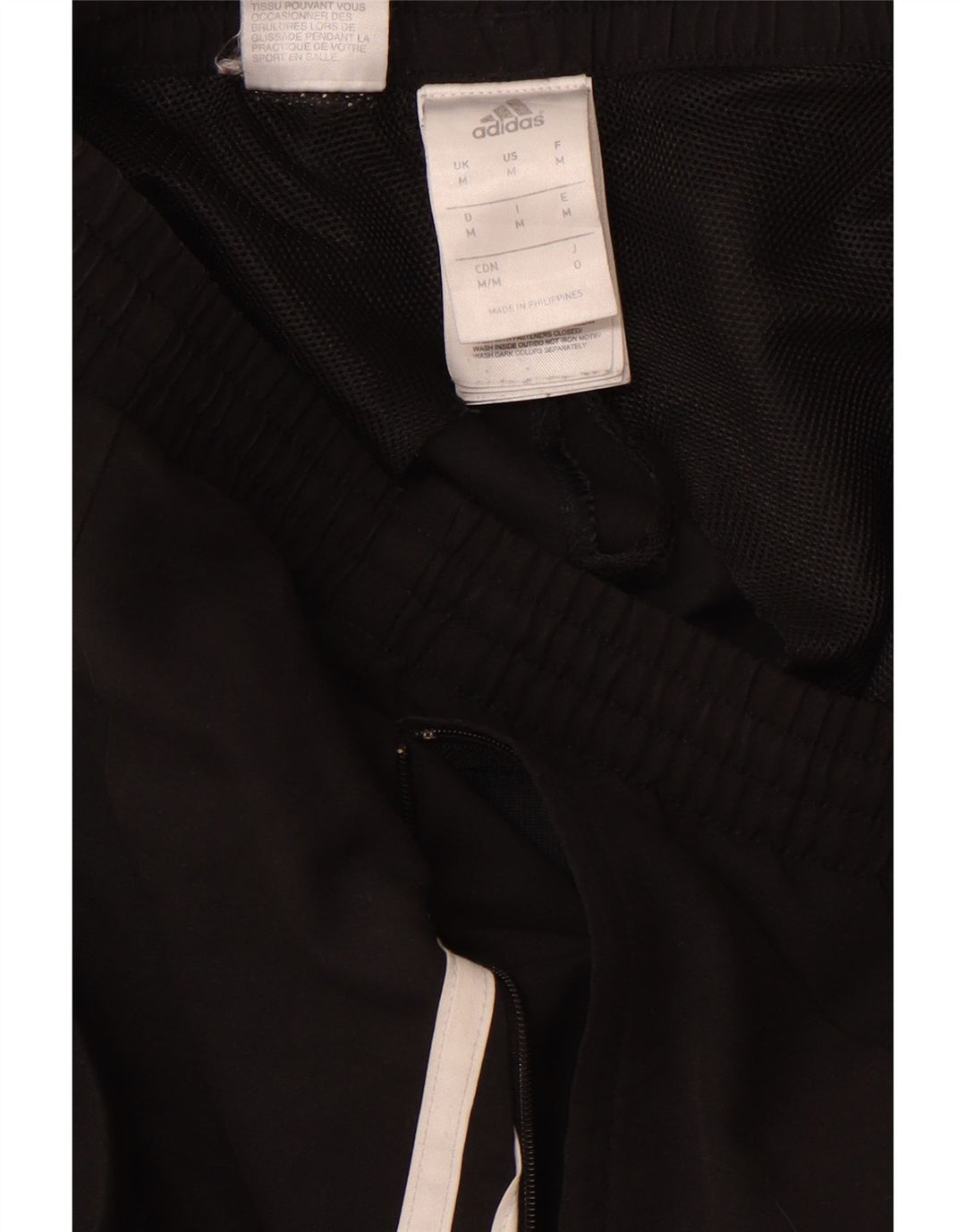Adidas Mens Tracksuit Trousers Joggers Medium Black Polyester