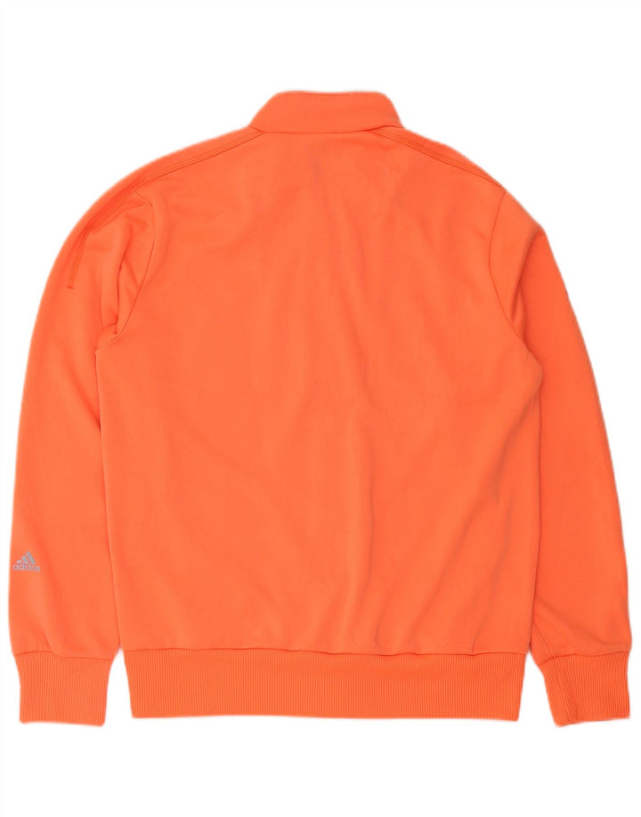 ADIDAS Mens Tracksuit Top Jacket UK 40/42 Medium Orange Polyester