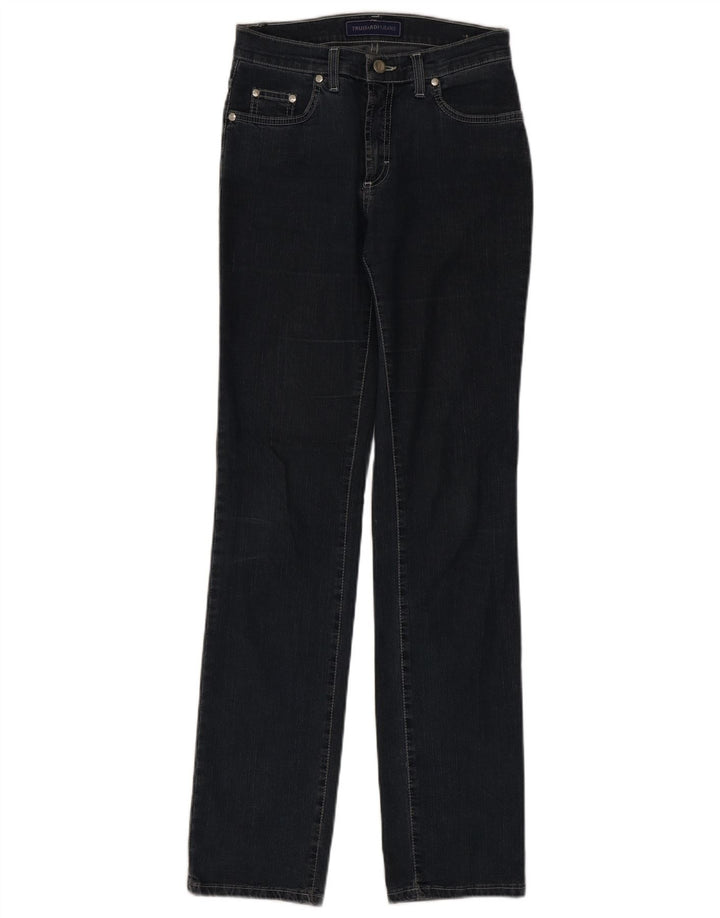 Trussardi Womens Straight Jeans W26 L33 Navy Blue Cotton