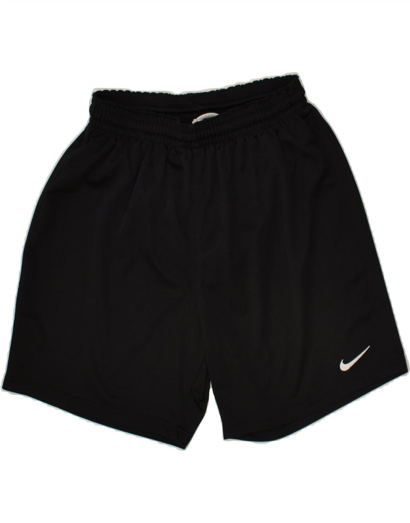 NIKE Mens Graphic Sport Shorts Medium Black Polyester Vintage Nike and Second-Hand Nike from Messina Hembry 