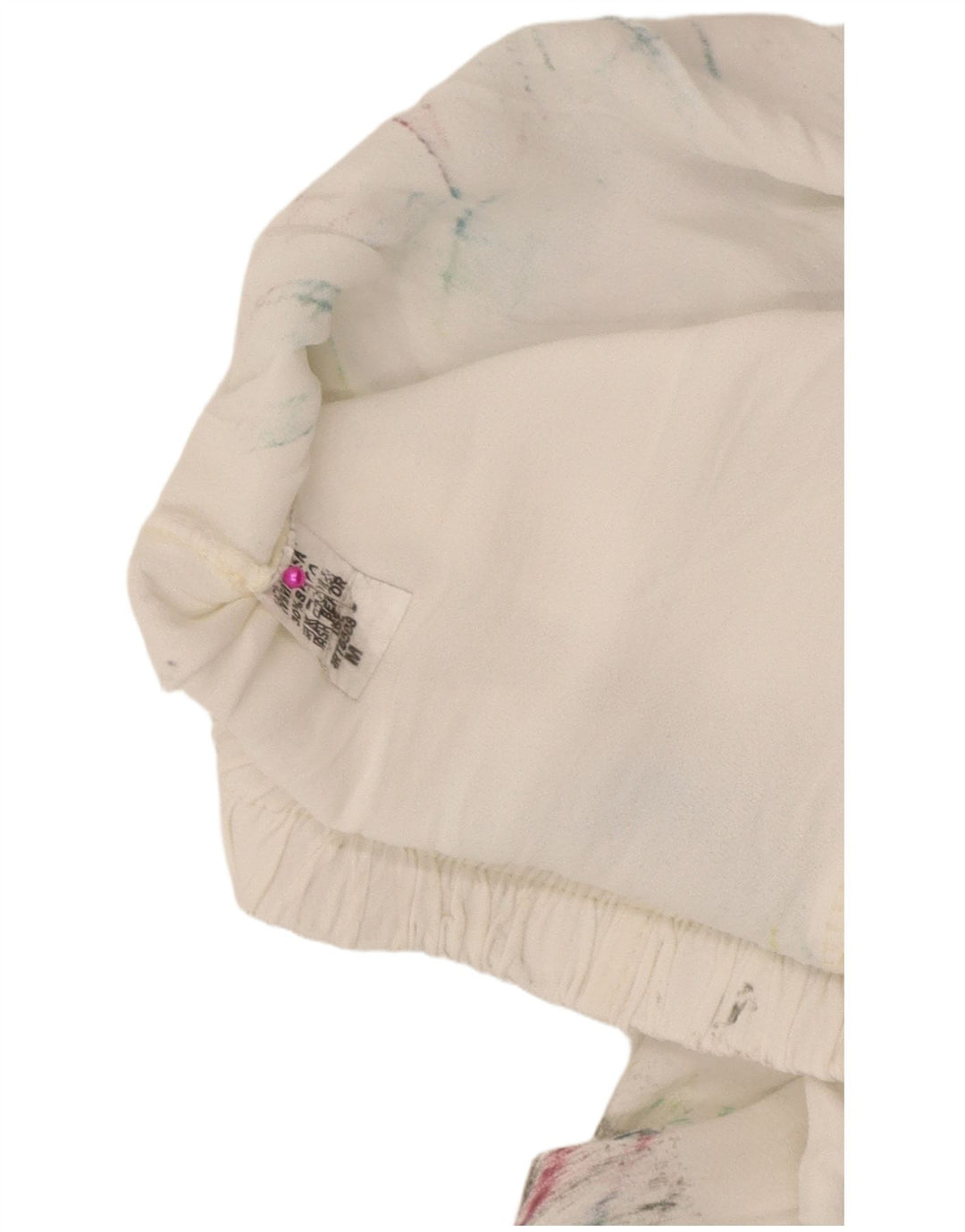Vintage Womens Harem Trousers Medium W28 L29 White Tie Dye Viscose