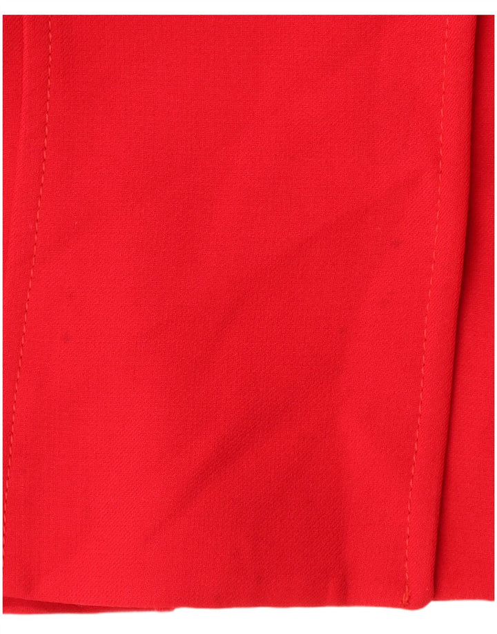 Zara Womens Short Overcoat UK 18 XL Red Rayon