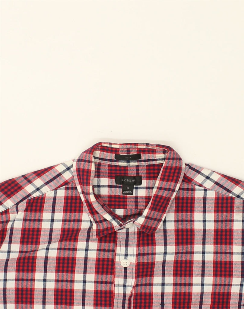 J. CREW Mens Slim Shirt Medium Red Check Cotton | Vintage J. Crew | Thrift | Second-Hand J. Crew | Used Clothing | Messina Hembry 