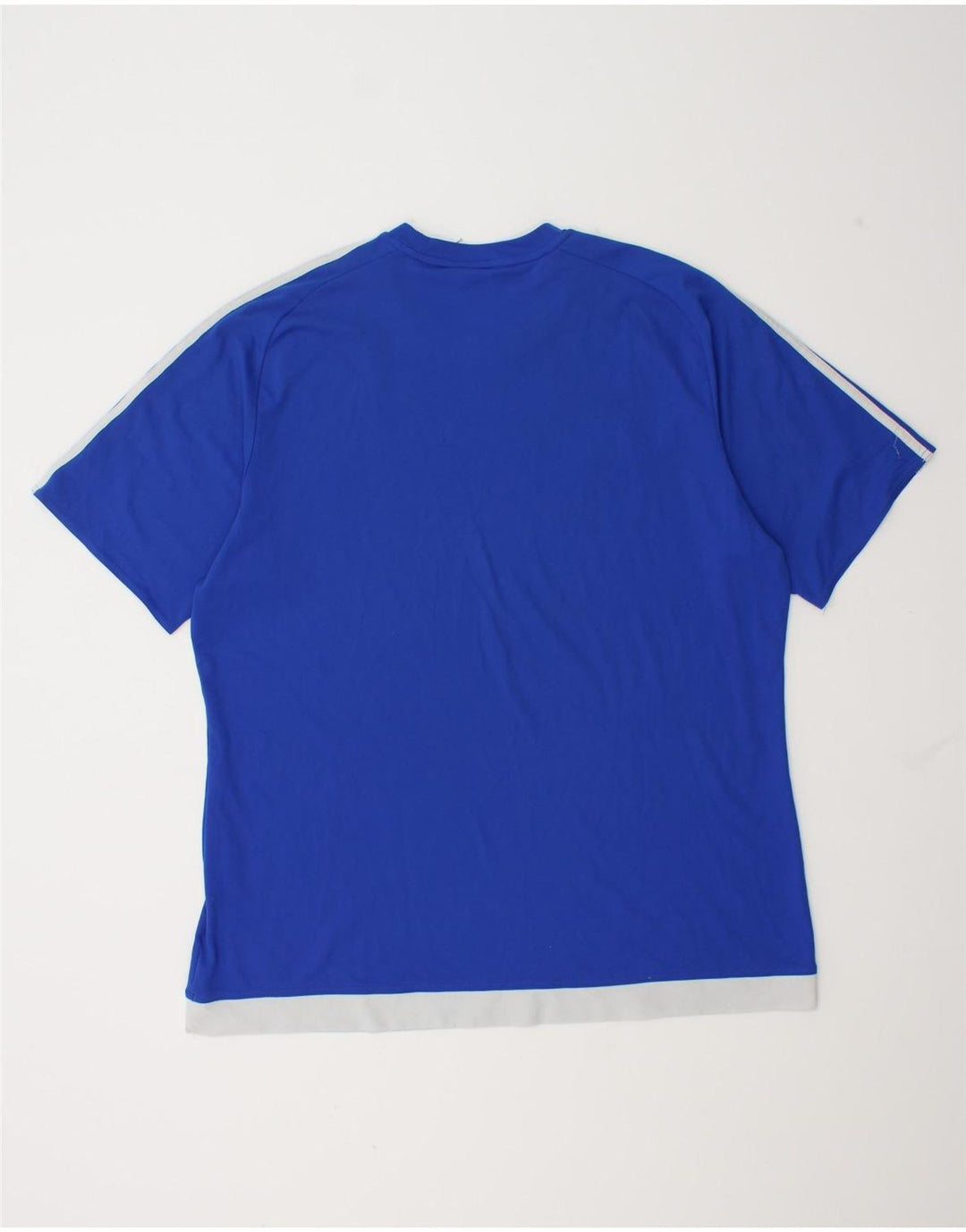 Adidas Mens Climalite T-Shirt Top XL Blue Colourblock Polyester