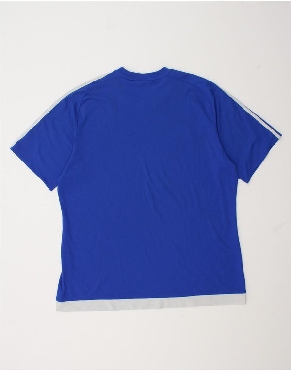 Adidas Mens Climalite T-Shirt Top XL Blue Colourblock Polyester