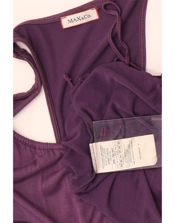 Max & Co. Womens Sleeveless A-Line Dress UK 14 Medium Purple Viscose