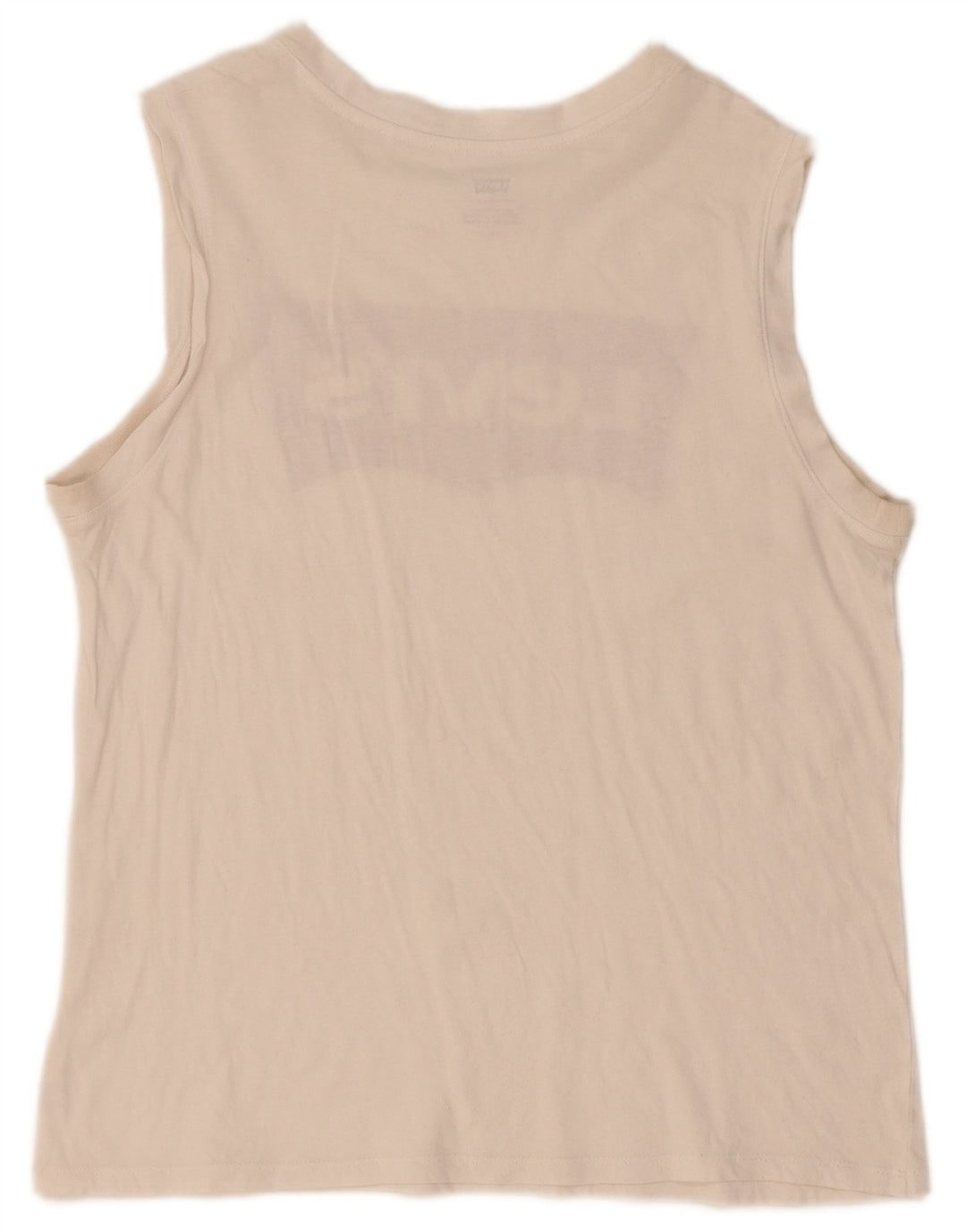 Levi's Womens Graphic Vest Top UK 14 Medium Off White