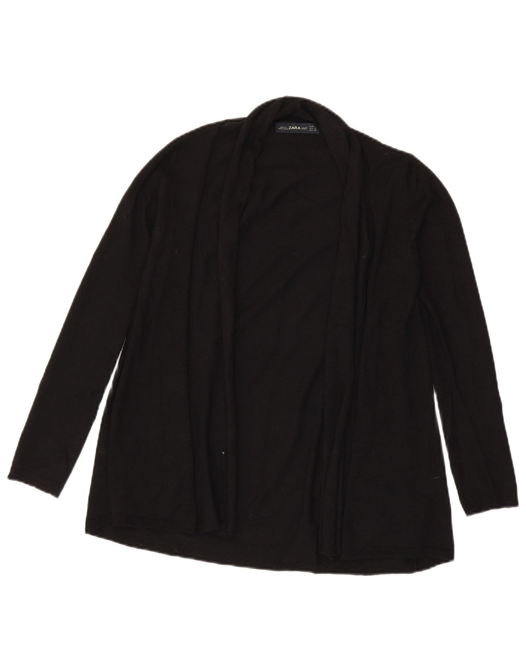Zara Womens Open Cardigan Sweater UK 10 Small Black